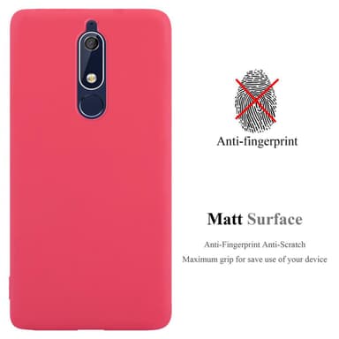 Deksel Nokia 5.1 Silikon cover (rød)