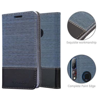 HTC Desire 19 PLUS lommebokdeksel etui (blå)