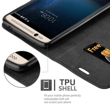 ZTE Axon 7 MINI lommebokdeksel case (svart)