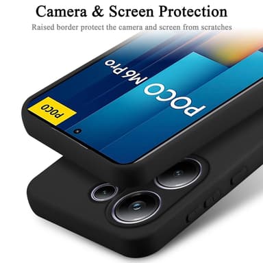 Xiaomi Poco M6 Pro silikondeksel case (Svart)