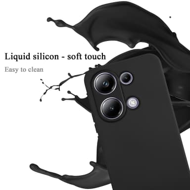 Xiaomi Poco M6 Pro silikondeksel case (Svart)