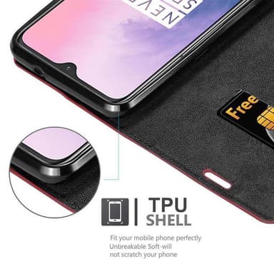 OnePlus 7 lommebokdeksel case (rød)