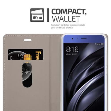 Xiaomi Mi 6 lommebokdeksel etui (grå)