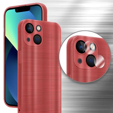 iPhone 14 Silikondeksel Beskyttelse (rød)