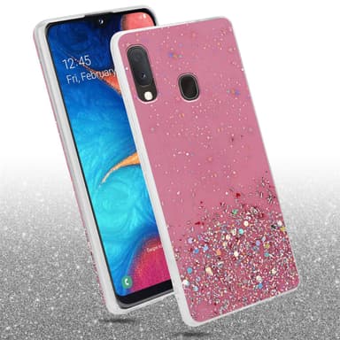 Samsung Galaxy A10e / A20e Silikondeksel Glitter (rosa)