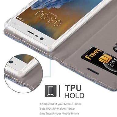 Nokia 3 2017 lommebokdeksel etui (blå)