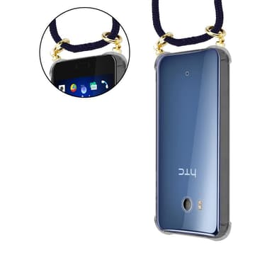 HTC OCEAN / U11 Deksel med Halskjede (blå)