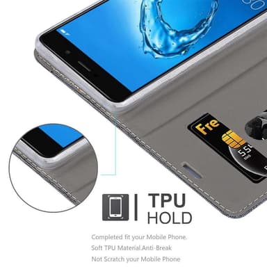 Huawei Enjoy 7 PLUS lommebokdeksel etui (grå)