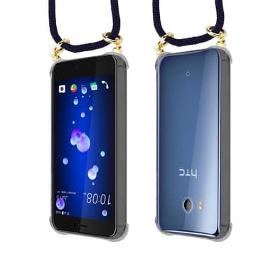 HTC OCEAN / U11 Deksel med Halskjede (blå)