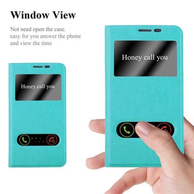 Samsung Galaxy NOTE EDGE lommebokdeksel cover (turkis)
