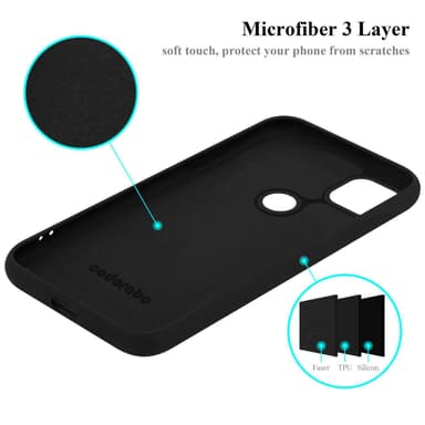 Google PIXEL 4A 5G silikondeksel case (Svart)