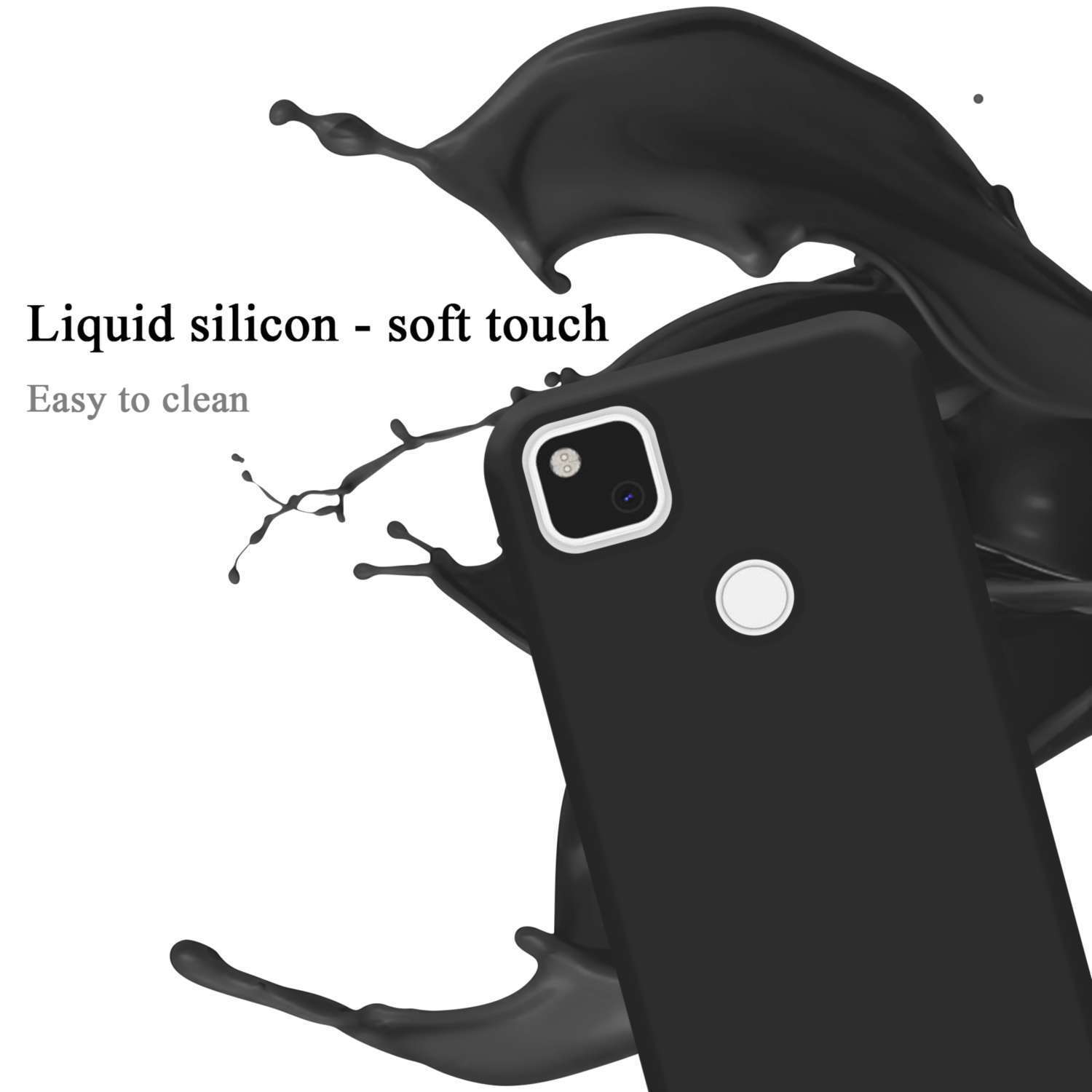 Google PIXEL 4A 5G silikondeksel case (Svart)