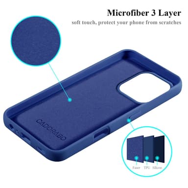 iPhone 16 PRO MAX silikondeksel case (blå)