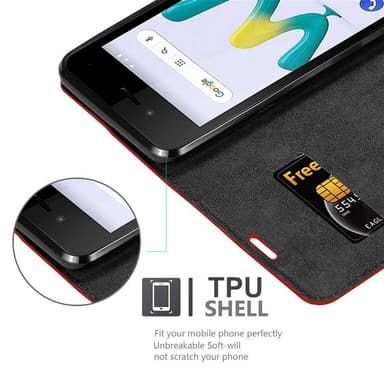 WIKO SUNNY 3 MINI lommebokdeksel case (rød)