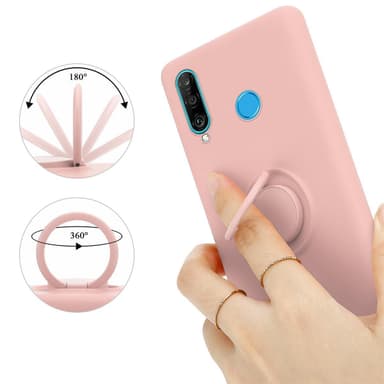 Deksel Huawei P30 LITE Ring Case (rosa)