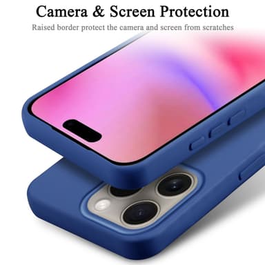 iPhone 16 PRO MAX silikondeksel case (blå)