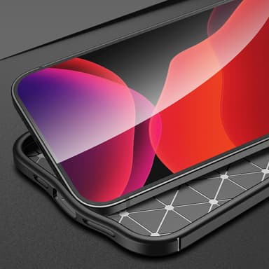 iPhone 13 PRO MAX Deksel Kunstskinn (svart)