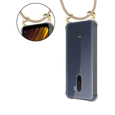 Xiaomi Pocophone F1 Deksel med Halskjede (brun)