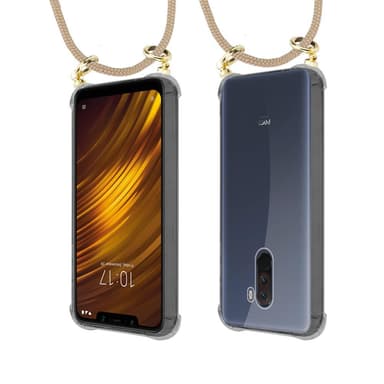 Xiaomi Pocophone F1 Deksel med Halskjede (brun)
