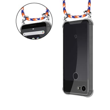 Google PIXEL 3A XL Deksel med Halskjede (blå)