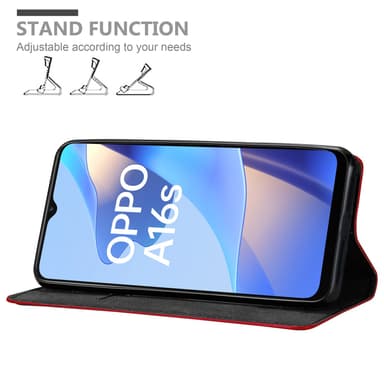 Oppo A16s / A54s lommebokdeksel case (rød)