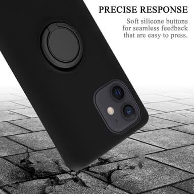 Deksel iPhone 12 MINI Ring Case (svart)