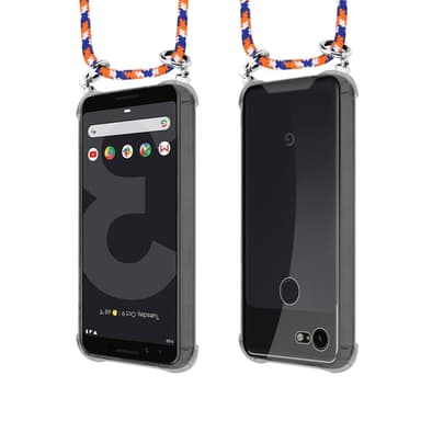 Google PIXEL 3A XL Deksel med Halskjede (blå)