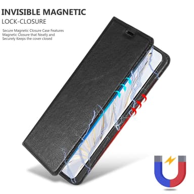 Honor 70 lommebokdeksel case (svart)