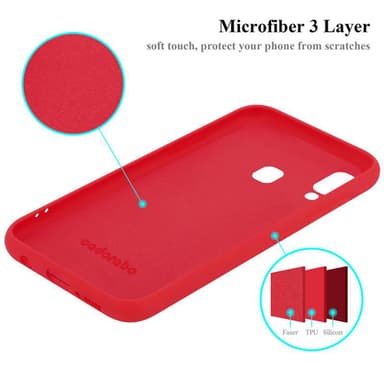 Samsung Galaxy A40 silikondeksel case (rød)