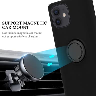 Deksel iPhone 12 MINI Ring Case (svart)