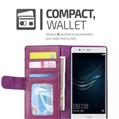 Huawei P9 lommebokdeksel case (lilla)