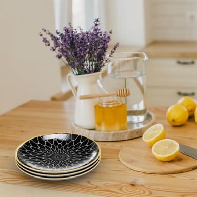 4x Porselenstallerken Tallerken Serveringsfat 15,3cm