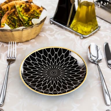 4x Porselenstallerken Tallerken Serveringsfat 15,3cm