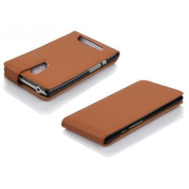 HTC Desire 500 Deksel Cover Etui (brun)