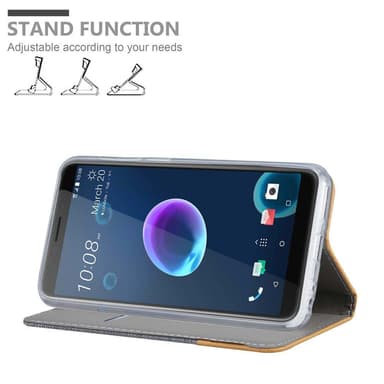 HTC Desire 12 lommebokdeksel etui (grå)