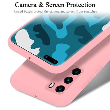 Huawei P40 silikondeksel case (rosa)