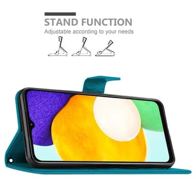 Samsung Galaxy A13 5G lommebokdeksel Blomster (blå)