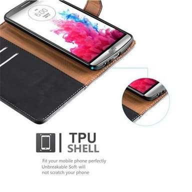 LG G3 lommebokdeksel etui (svart)