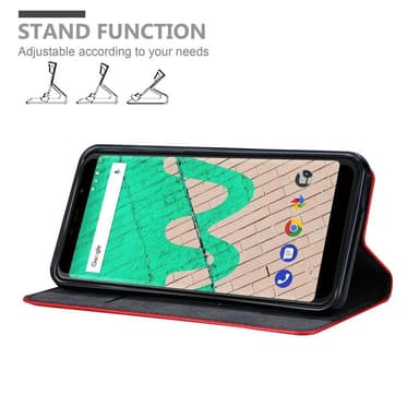 WIKO VIEW MAX lommebokdeksel case (rød)
