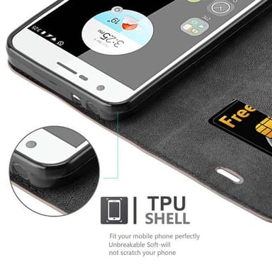 ZTE Blade V8 MINI lommebokdeksel case (brun)