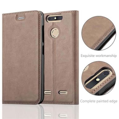 ZTE Blade V8 MINI lommebokdeksel case (brun)