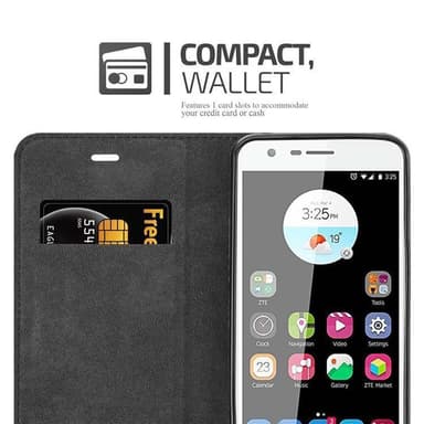 ZTE Blade V8 MINI lommebokdeksel case (brun)