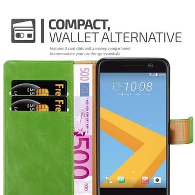 HTC ONE M10 lommebokdeksel etui (grønn)