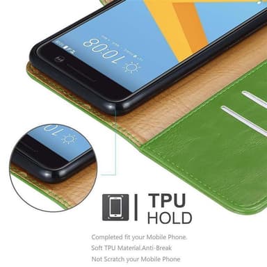 HTC ONE M10 lommebokdeksel etui (grønn)