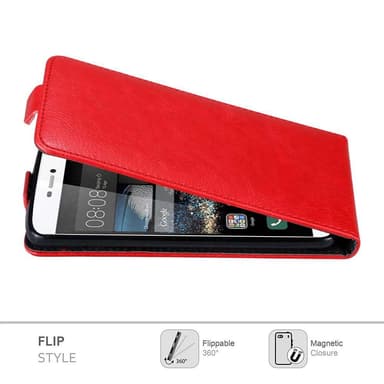 Huawei P8 deksel flip cover (rød)