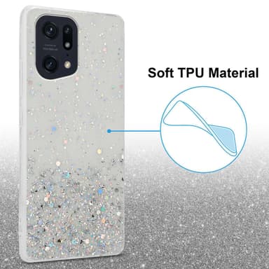 Oppo FIND X5 PRO Silikondeksel Glitter (Gjennomsiktig)