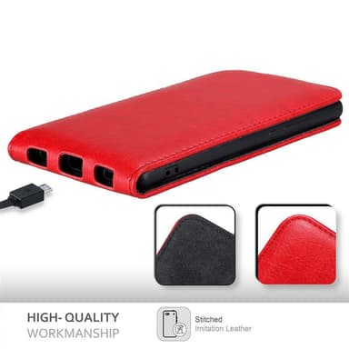 Huawei P8 deksel flip cover (rød)