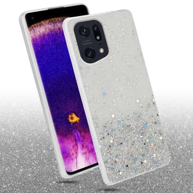 Oppo FIND X5 PRO Silikondeksel Glitter (Gjennomsiktig)