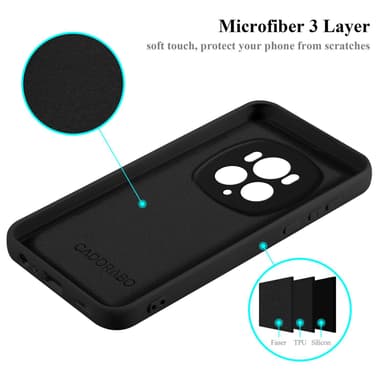 Honor Magic 6 Pro silikondeksel case (Svart)