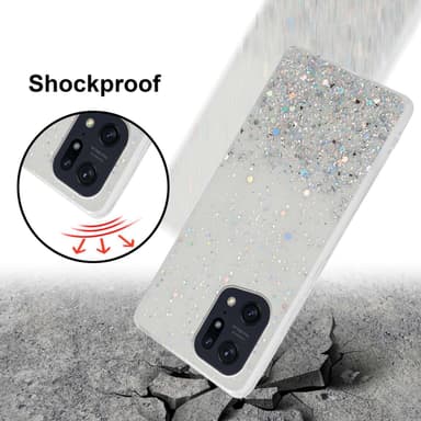 Oppo FIND X5 PRO Silikondeksel Glitter (Gjennomsiktig)